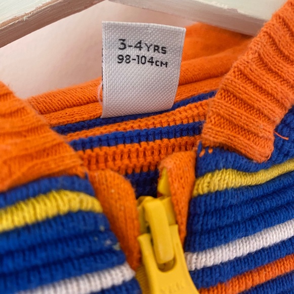 Tu Kids | Orange, Blue & White Striped Hoodie | 3-4 years | Graduate Designer - Picture 3 of 10